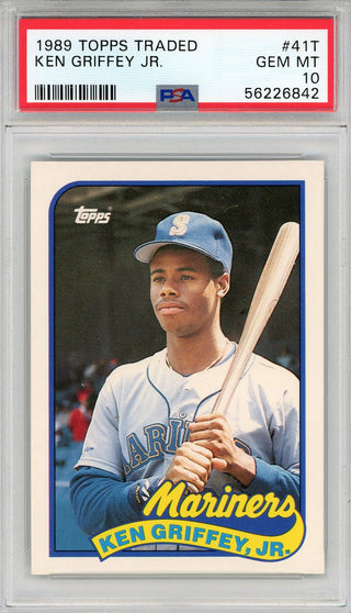 Ken Griffey Jr. 1989 Topps Traded Rookie Card #41T (PSA)