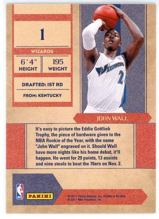 John Wall 2010-11 Panini Playoff Contenders Patches Rookie Card #1