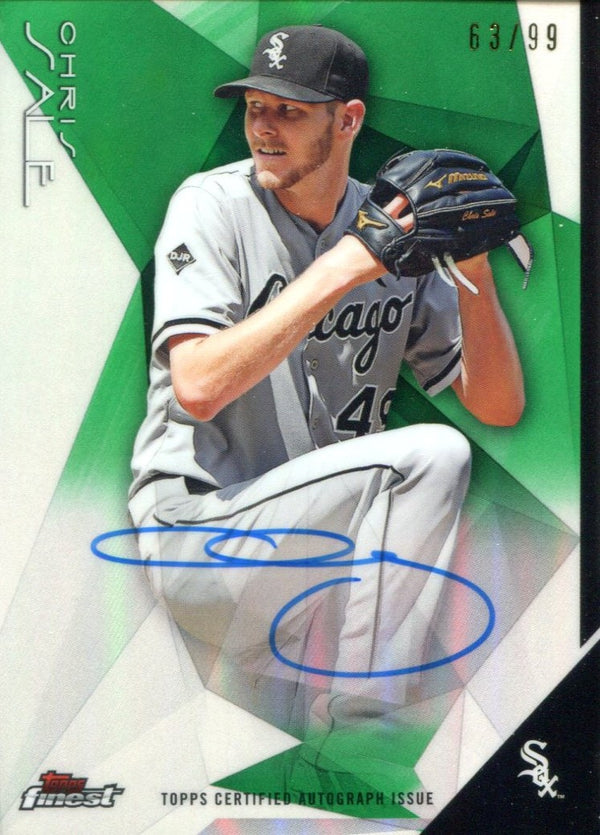 Chris Sale Autographed 2014 Topps Finest Card