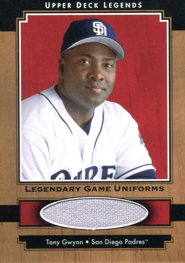 Tony Gwynn 2001 Upper Deck Legends Jersey Card