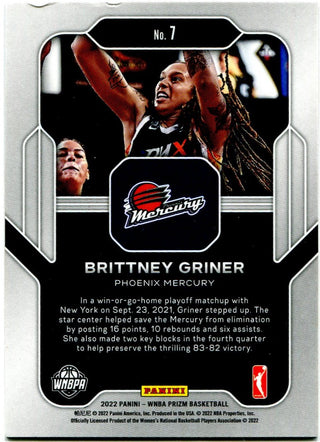 Brittney Griner Panini Prizm 2022 #7