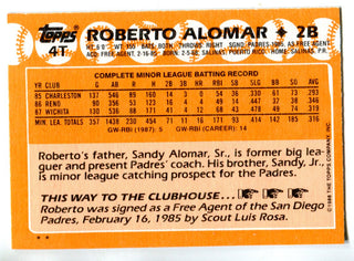 Roberto Alomar 1988 Topps Rookie Card