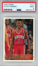 Allen Iverson 1996 Topps Rookie Card #171 (PSA Mint 9)