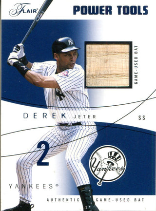 Derek Jeter 2004 Fleer Flair Power Tools Bat Card