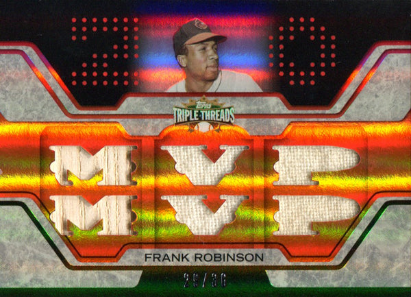 Frank Robinson 2008 Topps Triple Threads Jersey & Bat Card