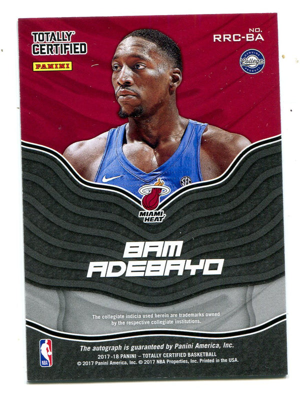 Bam Adebayo 2017 Panini Totally Certified #RRCBA Auto Card