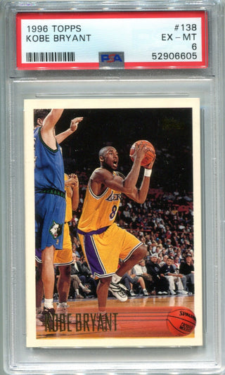 Kobe Bryant 1996 Topps #138 EX-MT PSA 6 Card