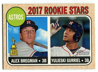 Alex Bregman & Yulieski Gurriel 2017 Topps Heritage Rookie Card