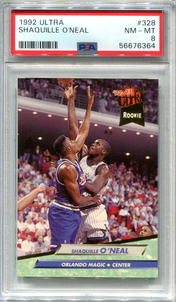 Shaquille O`Neal 1992 Fleer Ultra #328 PSA NM-MT 8 Card