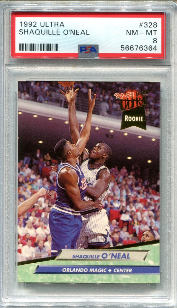 Shaquille O`Neal 1992 Fleer Ultra #328 PSA 8 Card