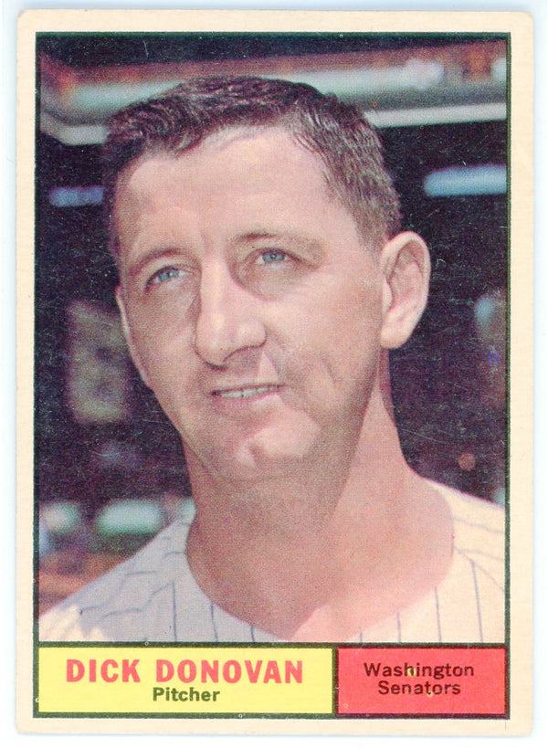 Dick Donovan 1961 Topps Card #414