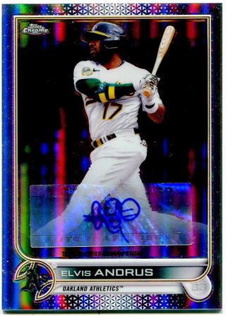 Elvis Andrus Topps Chrome 2022 Auto