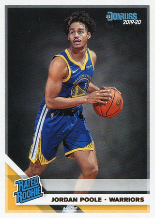 Jordan Poole 2019-20 Panini Donruss Rated Rookie Card