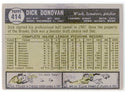 Dick Donovan 1961 Topps Card #414