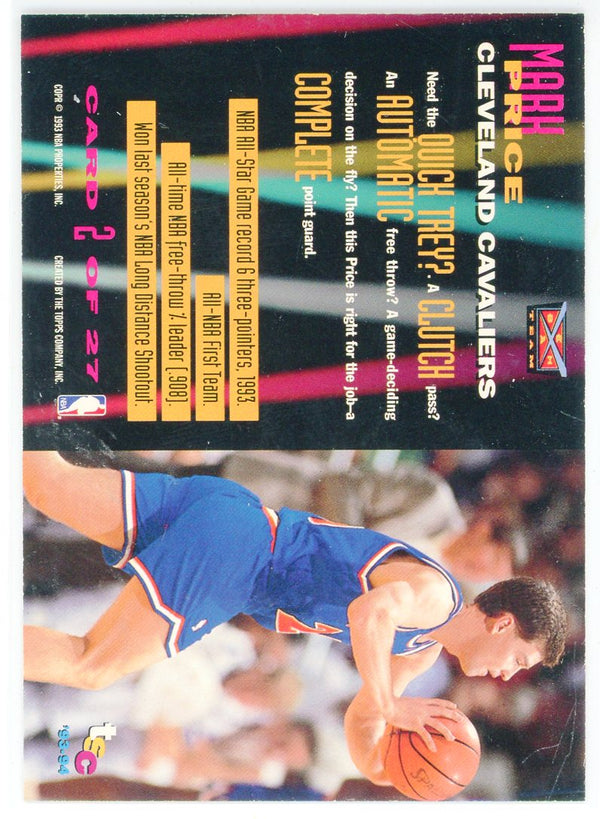 Mark Price 1993 Topps Stadium Club Members Only Beam Team Card #2