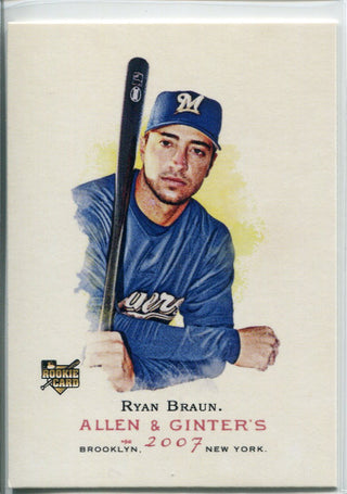 Ryan Braun 2007 Topps Allen & Ginters Rookie Card