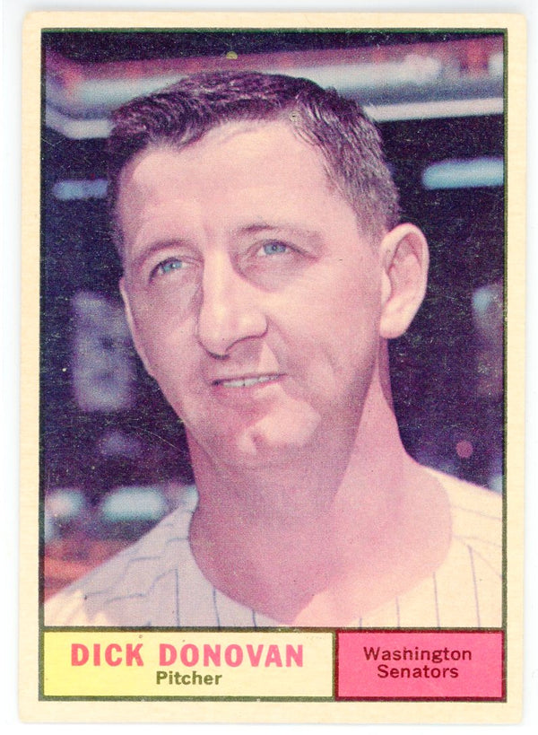 Dick Donovan 1961 Topps Card #414