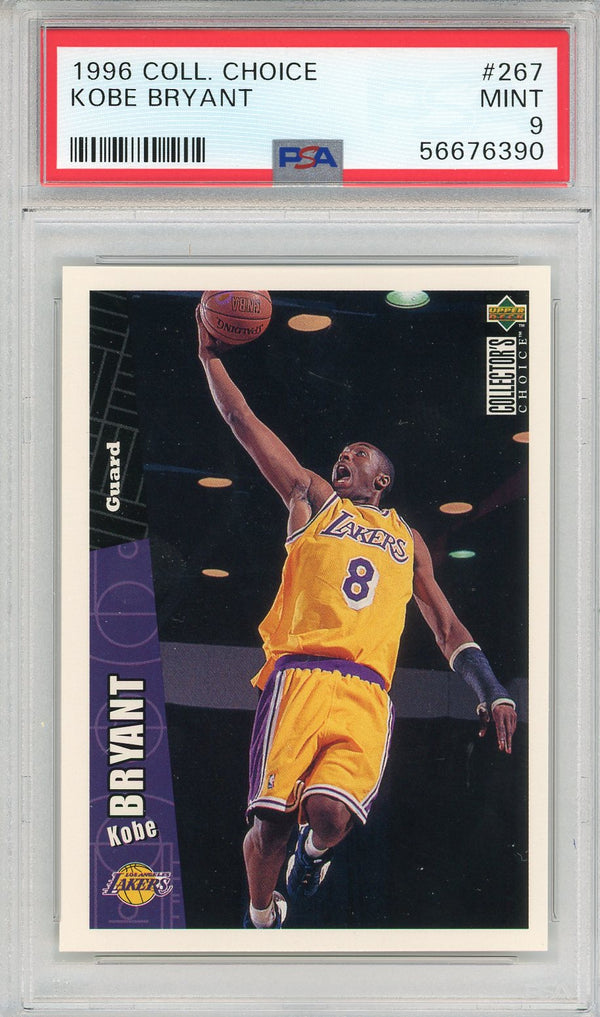 Kobe Bryant 1996 Upper Deck Collector's Choice Rookie Card #267 (PSA Mint 9)