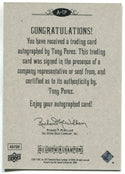 Tony Perez 2011 Goodwin Champions Upper Deck Autographed Card