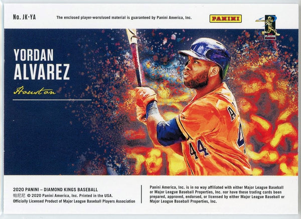 Yordan Alvarez 2020 Panini Diamond Kings Jersey Kings Card