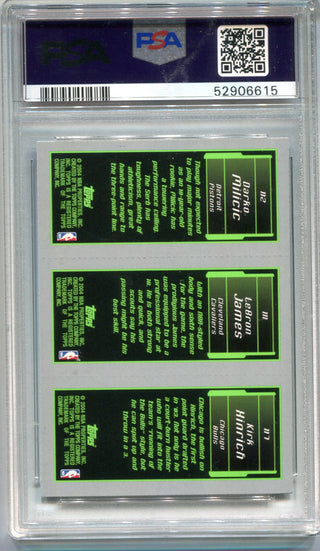 2003 Topps Rookie Matrix Darko/Lebron/Kirk (PSA NM 7.5) Card