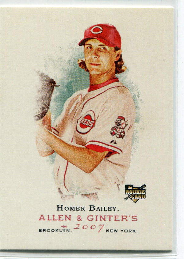 Homer Bailey 2007 Topps Allen & Ginters Rookie Card