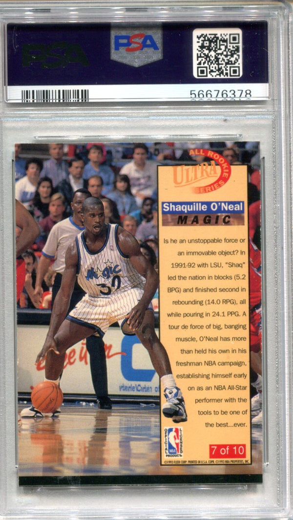 Shaquille O`Neal 1992 Fleer Ultra All Rookies #7 PSA 8 Card