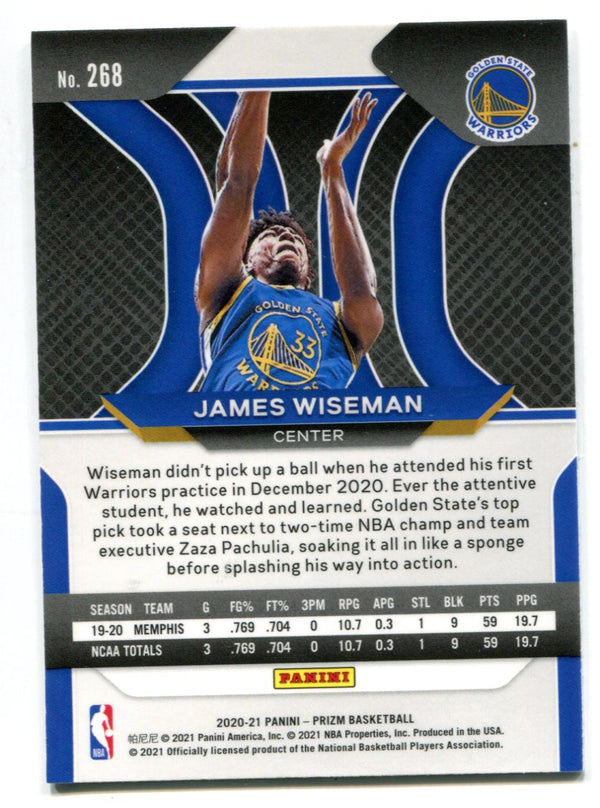 James Wiseman 2020-21 Panini Prizm #268 RC