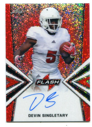 Devin Singletary 2019 Leaf Flash Red #BADS2 Autographed Card 5/5