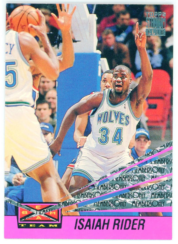 Isaiah Rider 1993 Topps Stadium Club Members Only Beam Team Card #24