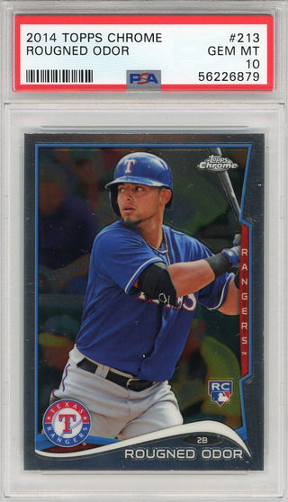 Rougned Odor 2014 Topps Chrome Rookie Card #213 (PSA)