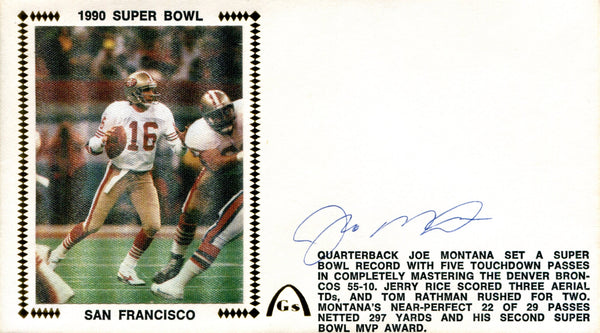 Joe Montana Autographed First Day Cover (PSA)