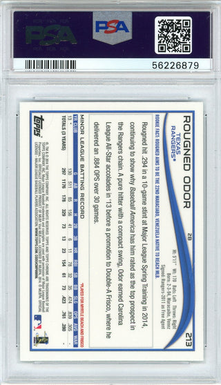 Rougned Odor 2014 Topps Chrome Rookie Card #213 (PSA)