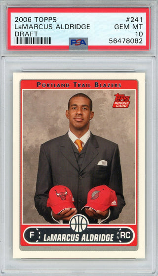 LaMarcus Aldridge 2006 Topps Draft Rookie Card #241 (PSA)