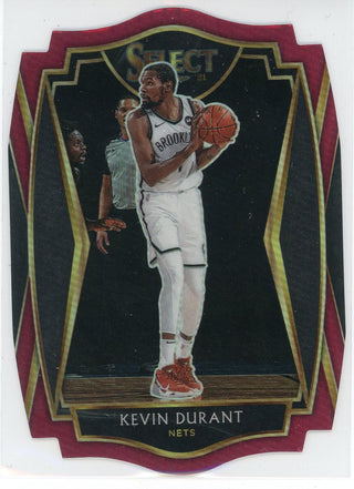 Kevin Durant 2020-21 Panini Select Premier Level Prizm Die Cut Card #101