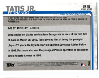 Fernando Tatis Jr 2019 Topps Update Series 2 #US56 RC