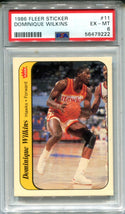 Dominique Wilkins 1986 Fleer Sticker #11 PSA EX-MT PSA 6 Card