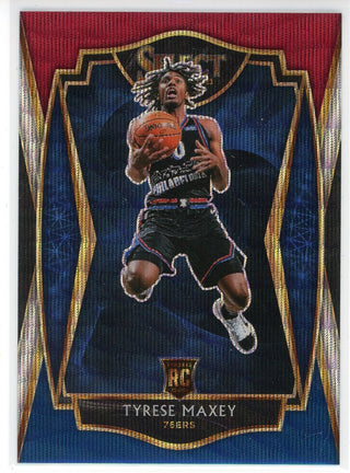 Tyrese Maxey 2020-21 Panini Select Premier Level Prizm Rookie Card #174