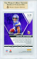 Justin Jefferson 2020 Panini Mosaic Green Prizm Rookie Card #209 (BVG GM 9.5)