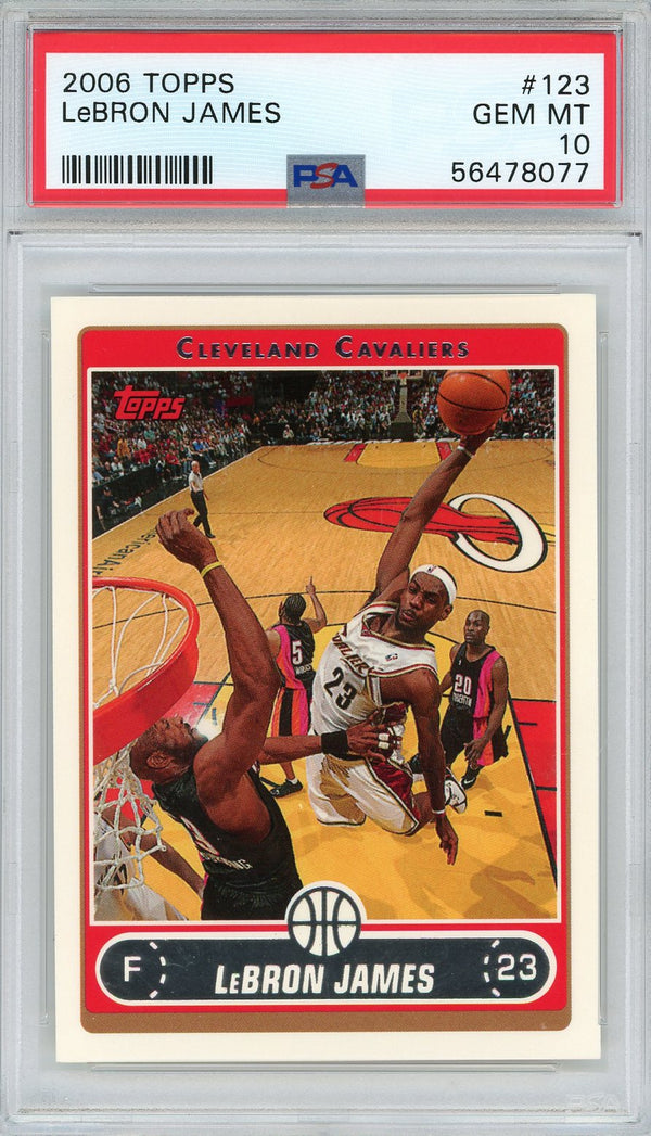 LeBron James 2006 Topps Card #123 (PSA)