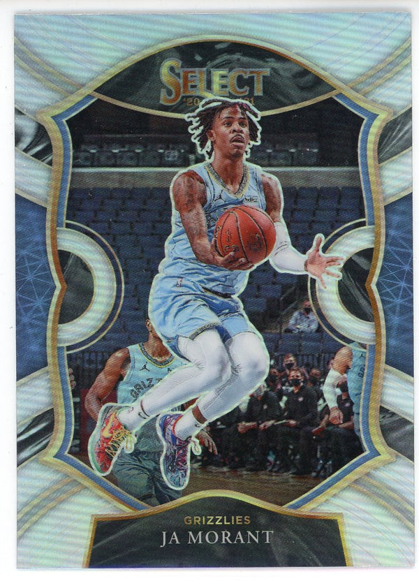 Ja Morant 2020-21 Panini Select Concourse Silver Prizm Card #60