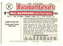 Bill Mazeroski 1989 Swell Autographed Card