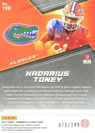 Kadarius Toney 2021 Panini Rookie Card #73/149