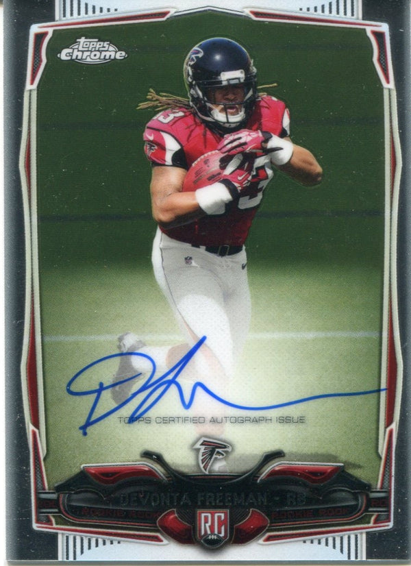 Devonta Freeman Autographed 2014 Topps Chrome Rookie Card