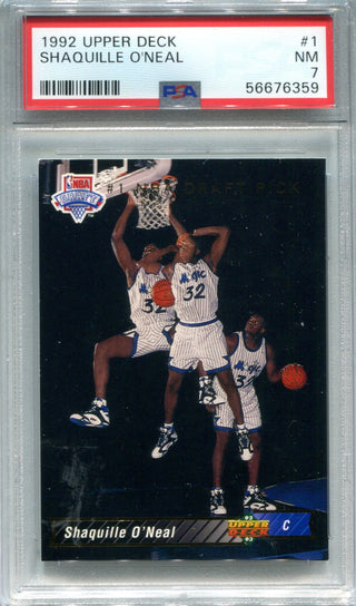 Shaquille O`Neal 1992 Upper Deck #1 PSA 7 Card