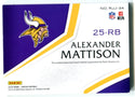 Alexander Mattison 2019 Panini Limited Jersey Card #RJJ34 /25