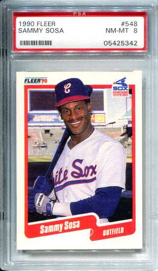 Sammy Sosa 1990 Fleer Rookie Card (PSA)