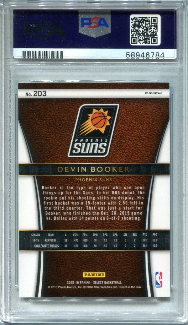 Devin Booker 2015 Panini Select #203 (PSA GEM Mint 10)