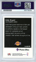 Kobe Bryant 2002 Fleer Ultra Photo Effex Card #2 (PSA)