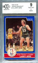 Larry Bird 1984 Star Award Banquet #23 NBA All-Rookie Team BCCG 9 Card